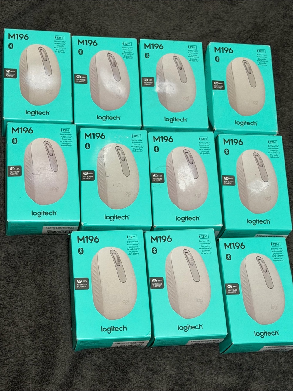 Lot of 23 Logitech - M196 Lightweight Bluetooth Wireless Optical Mouse Compact